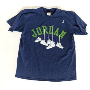 Vintage Nike Jordan Shoes on a Wire Shirt, L